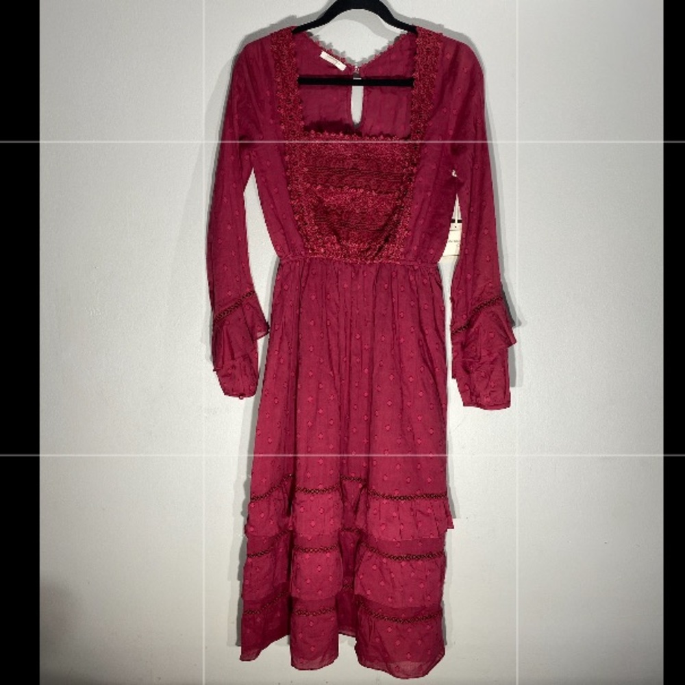 Ulla Johnson Style*Burgundy Maxi Dress*Small $485